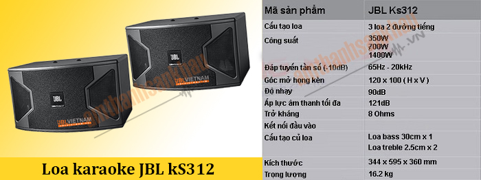 Loa karaoke JBL giá rẻ KS 312