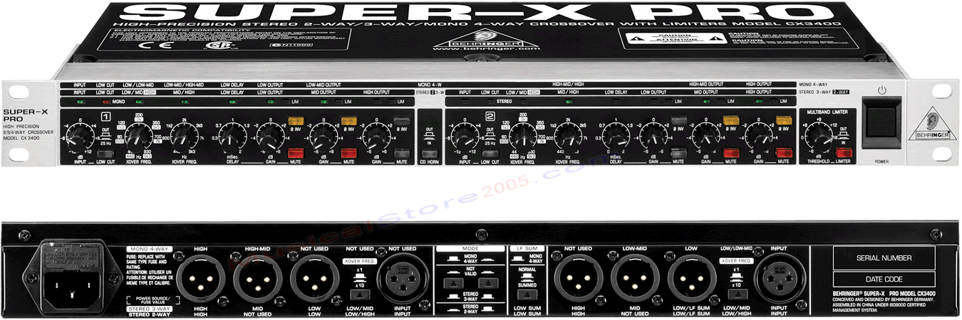 Bộ xử lý tín hiệu Behringer CX3400 SUPER-X PRO Stereo