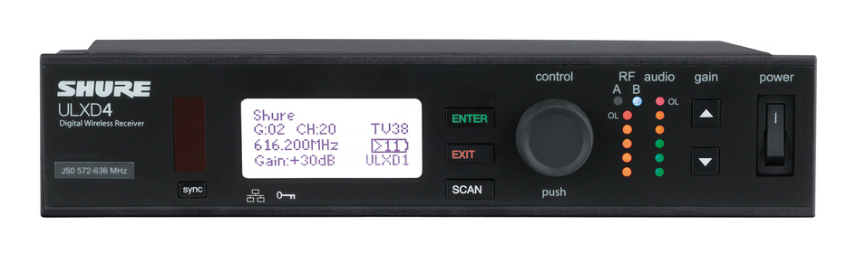 Shure ULXD4 Bộ thu không dây kỹ thuật số