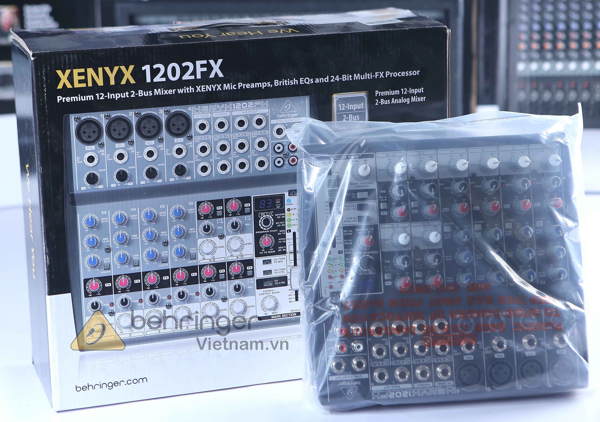 Cấu hình âm thanh biểu diễn nhạc sống với mixer Behringer Xenyx 1202FX